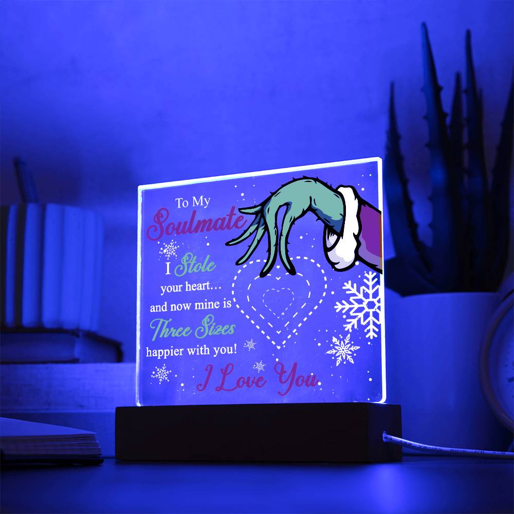 Christmas - Soulmate - Night Light Square Acrylic Plaque