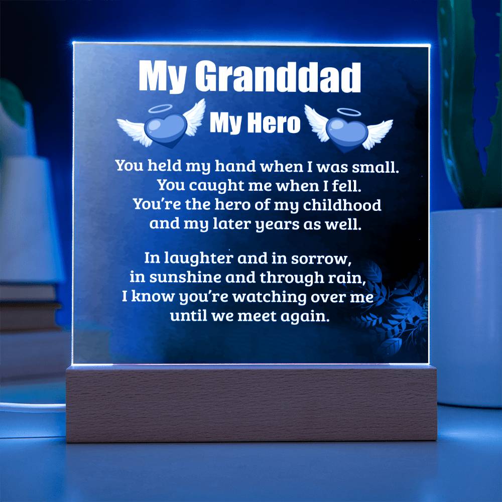 My Granddad | My Hero | Memorial Plaque