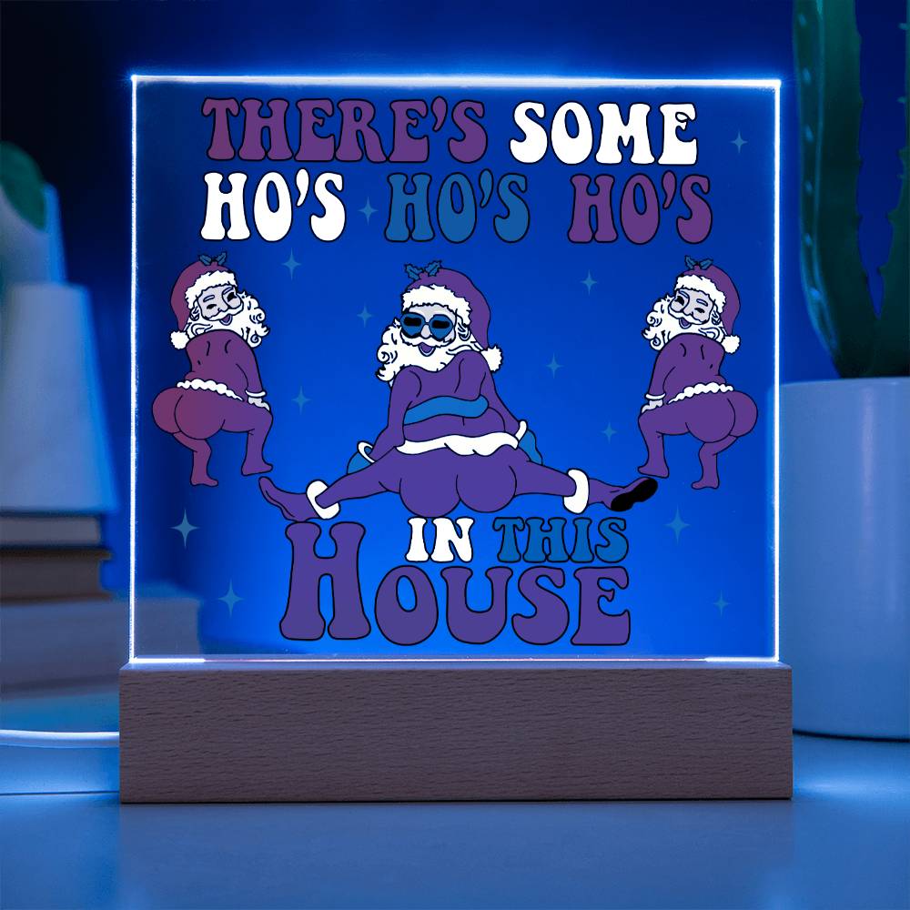 Christmas - This House - Night Light Square Acrylic Plaque