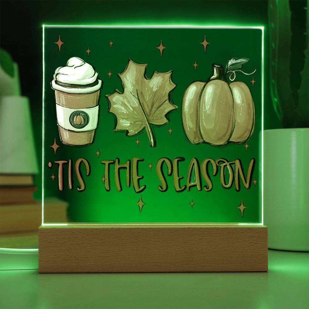 Fall Tis The Season | Night Light Square Acrylic