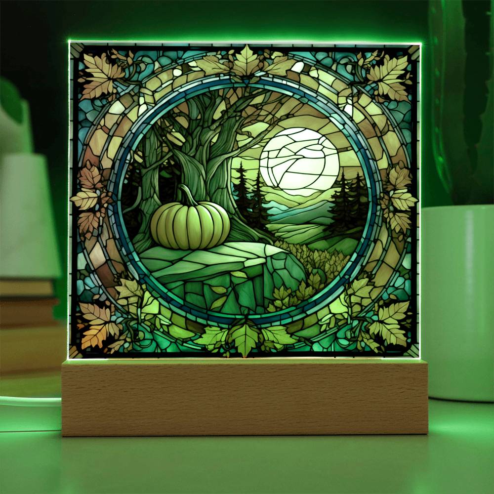 Landscape Thankgivings Night Light  Square Acrylic