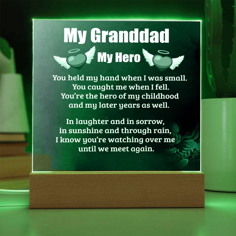 My Granddad | My Hero | Memorial Plaque