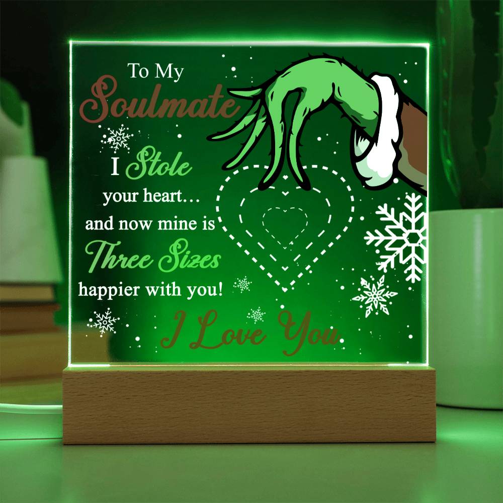 Christmas - Soulmate - Night Light Square Acrylic Plaque