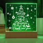 White Christmas Tree  | Night Light Square Acrylic