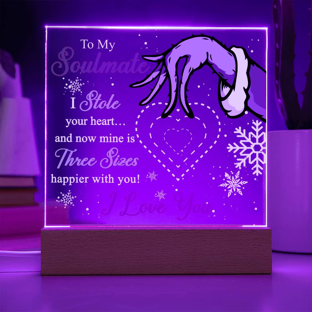 Christmas - Soulmate - Night Light Square Acrylic Plaque