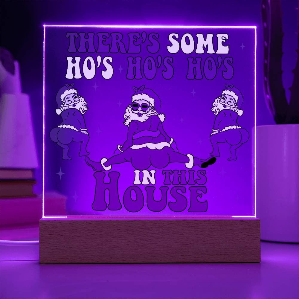 Christmas - This House - Night Light Square Acrylic Plaque