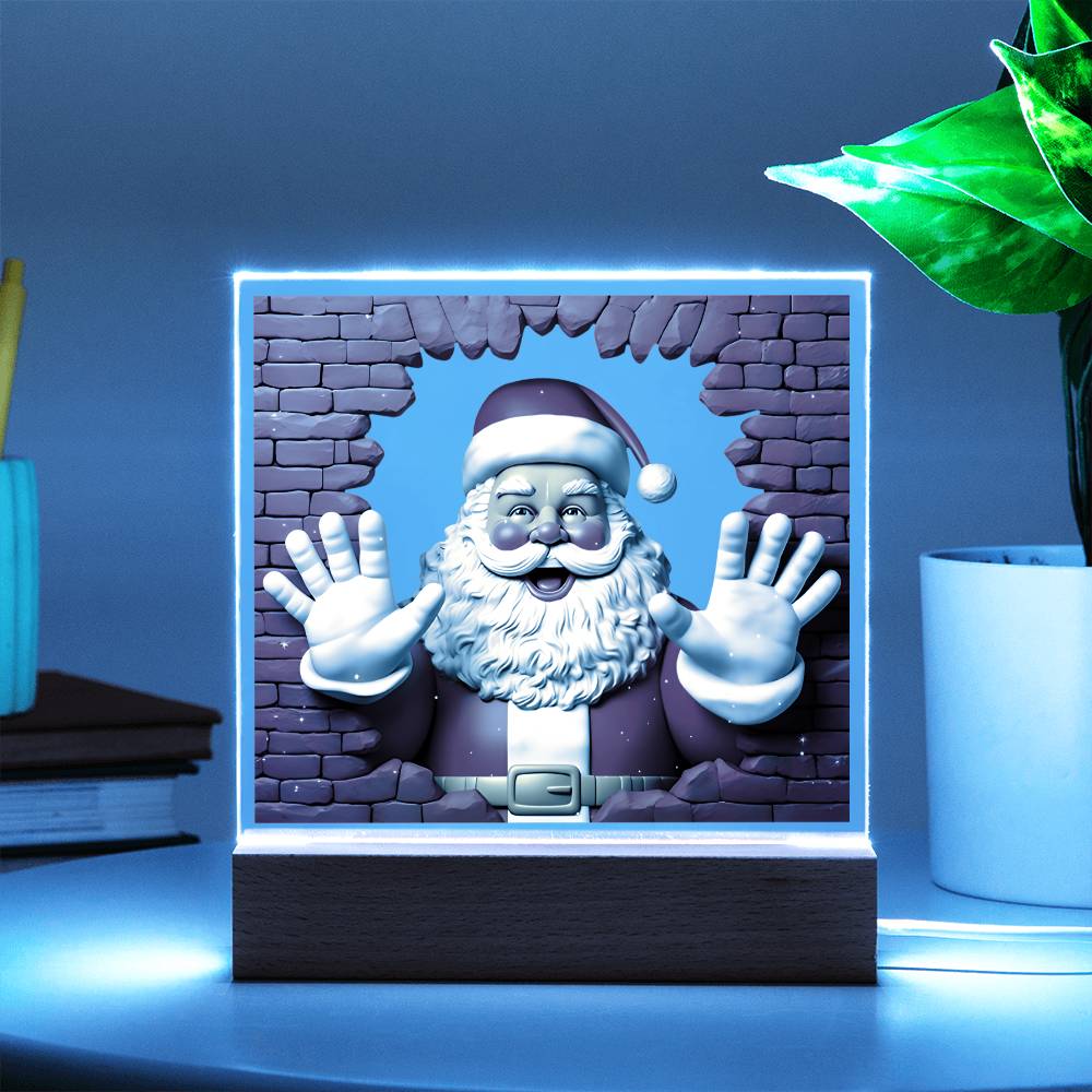 Christmas-Santa Claus 3D | Night Light Square Acrylic Plaque