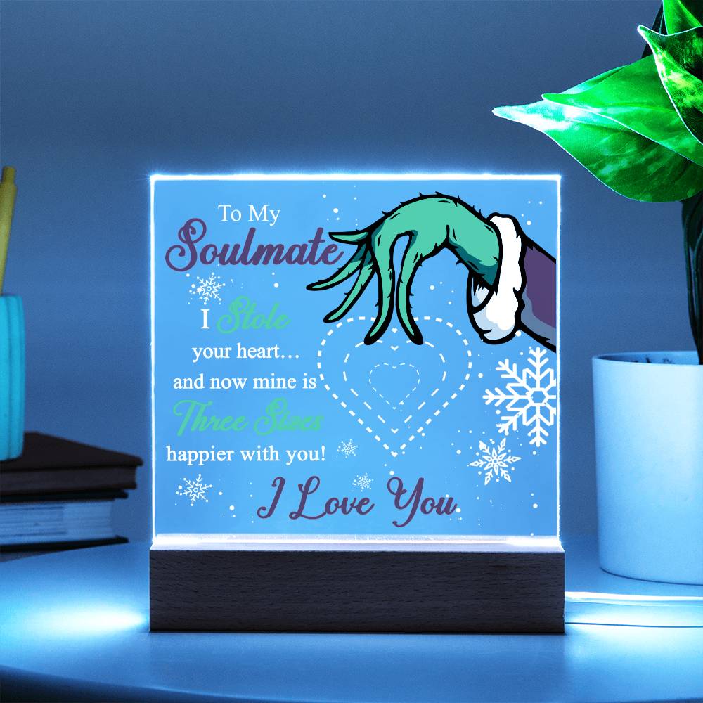 Christmas - Soulmate - Night Light Square Acrylic Plaque