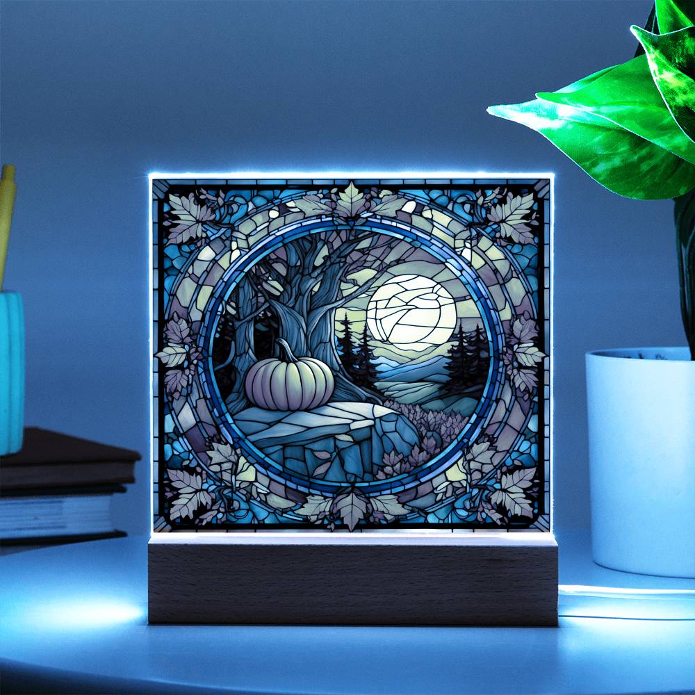 Landscape Thankgivings Night Light  Square Acrylic