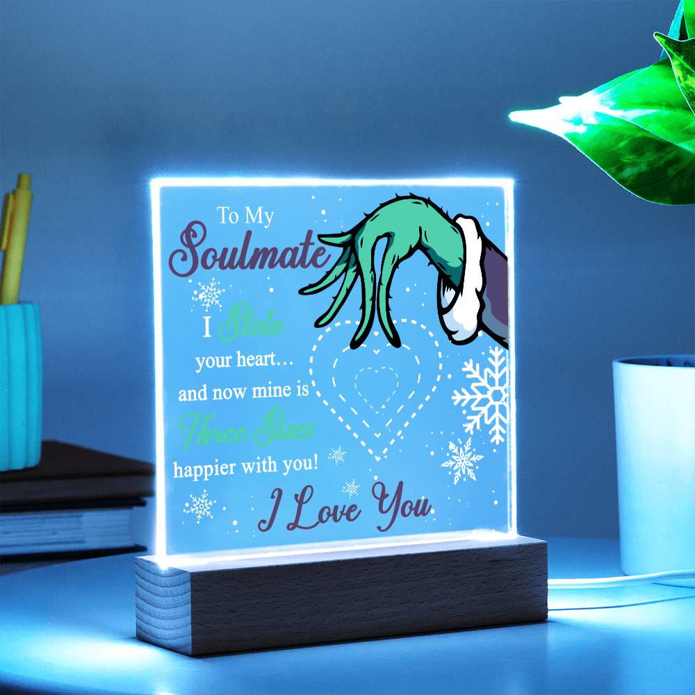 Christmas - Soulmate - Night Light Square Acrylic Plaque