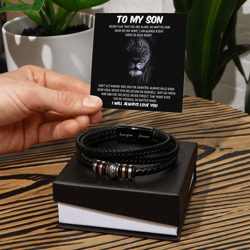 To My Son | Never Fear | Love You Forever Bracelet