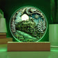 Fairy Tale Train | Night Light Circle Acrylic Plaque
