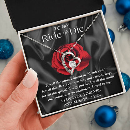 Ride Or Die - My Valentine  - Forever Love Necklace Gift