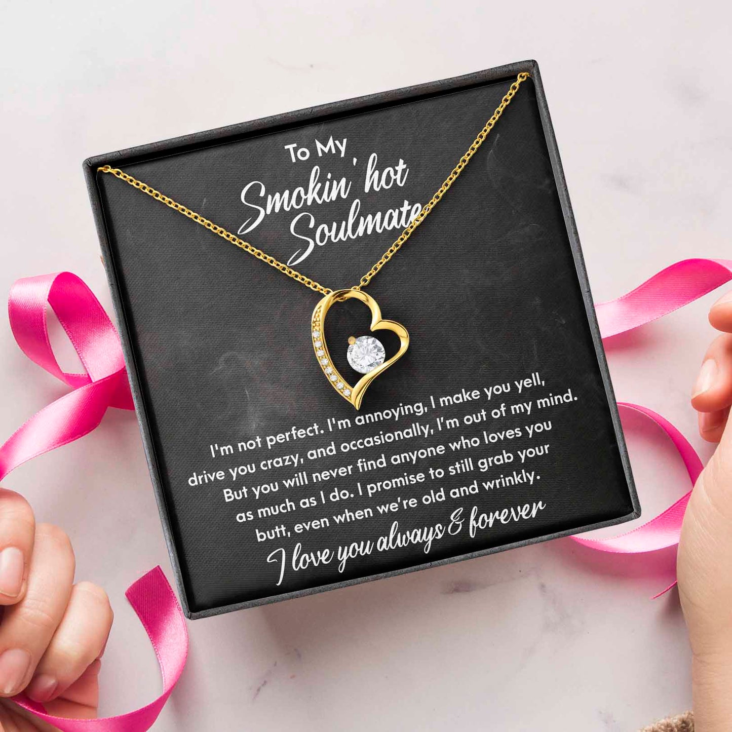 To My Smokin' Hot Soulmate - As I Do - Forever Love Necklace Gift