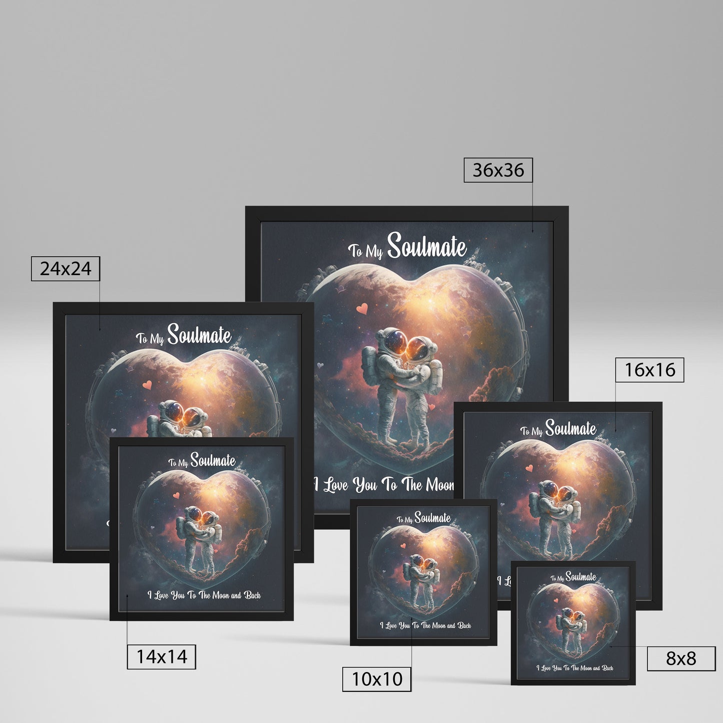 Astronauts Heart | Square Framed Art Print