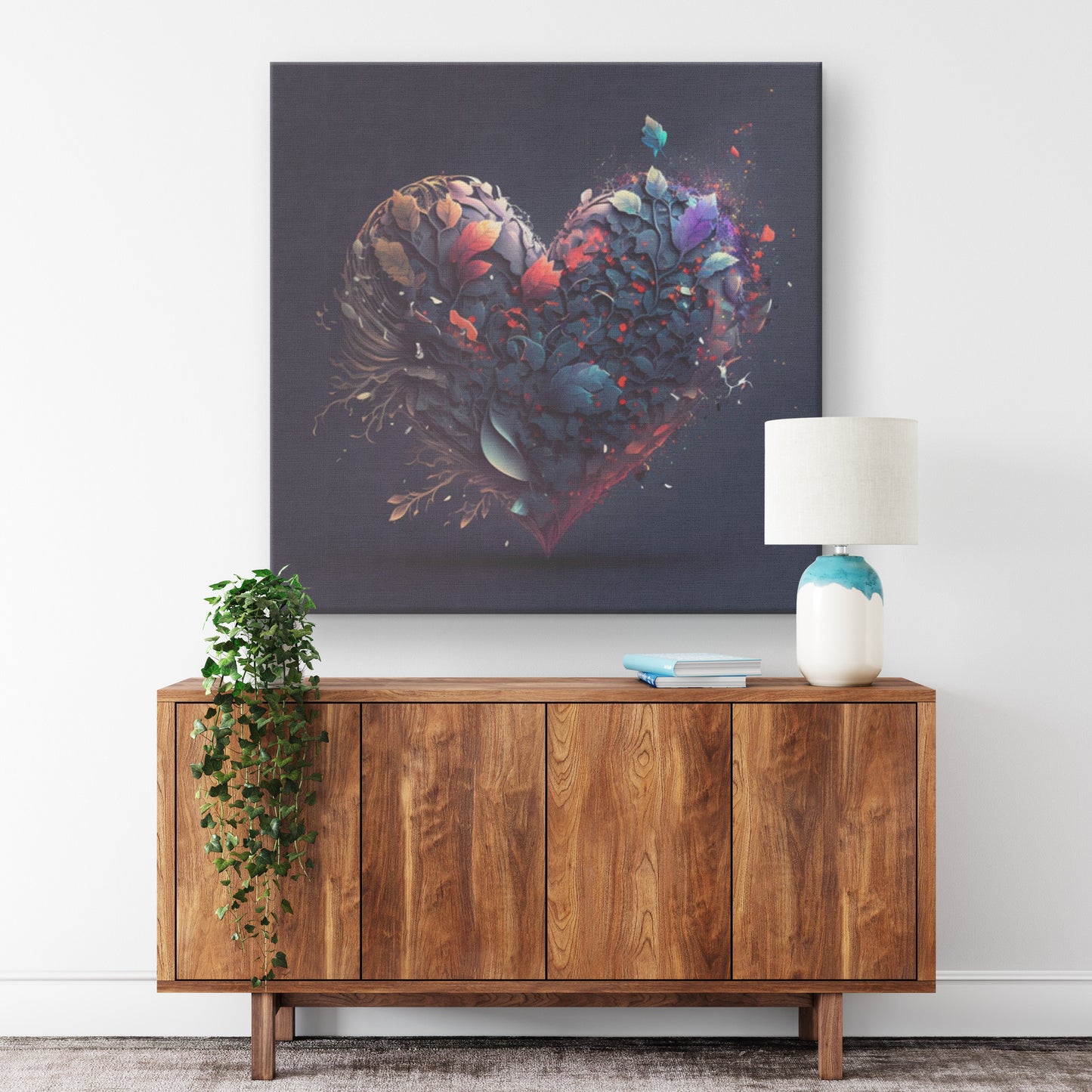 Blue Heart Canvas