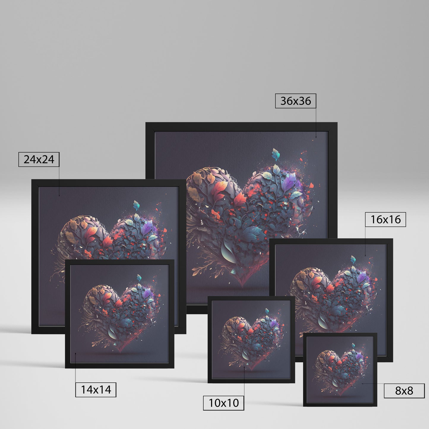 Heart | Square Framed Art Print