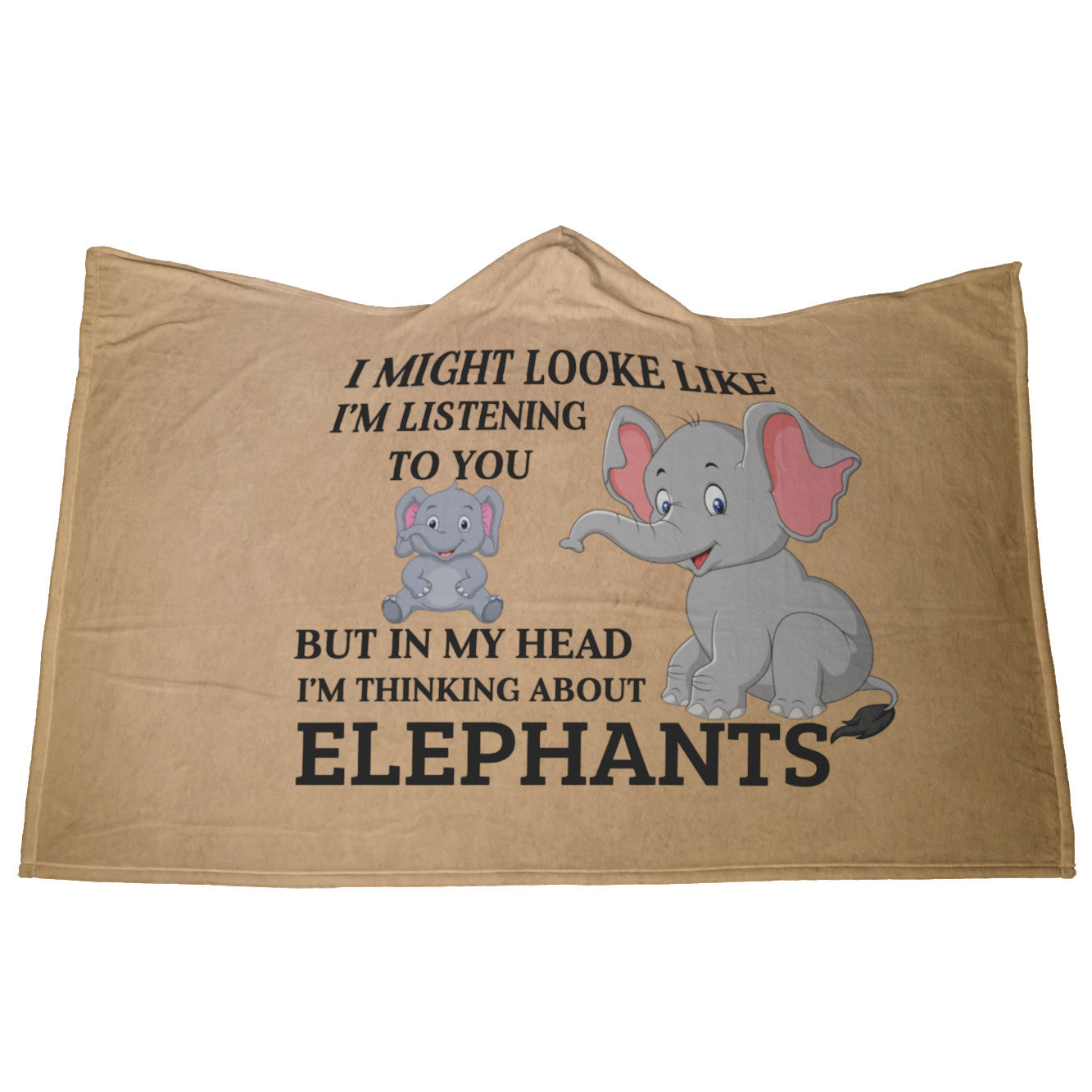 Thinking About Elephants |  | Hooded Blanket | TL