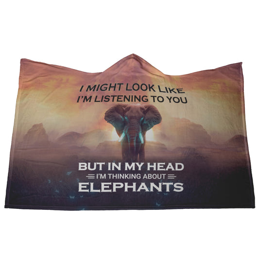 Thinking About Elephants |  | Hooded Blanket | TL2