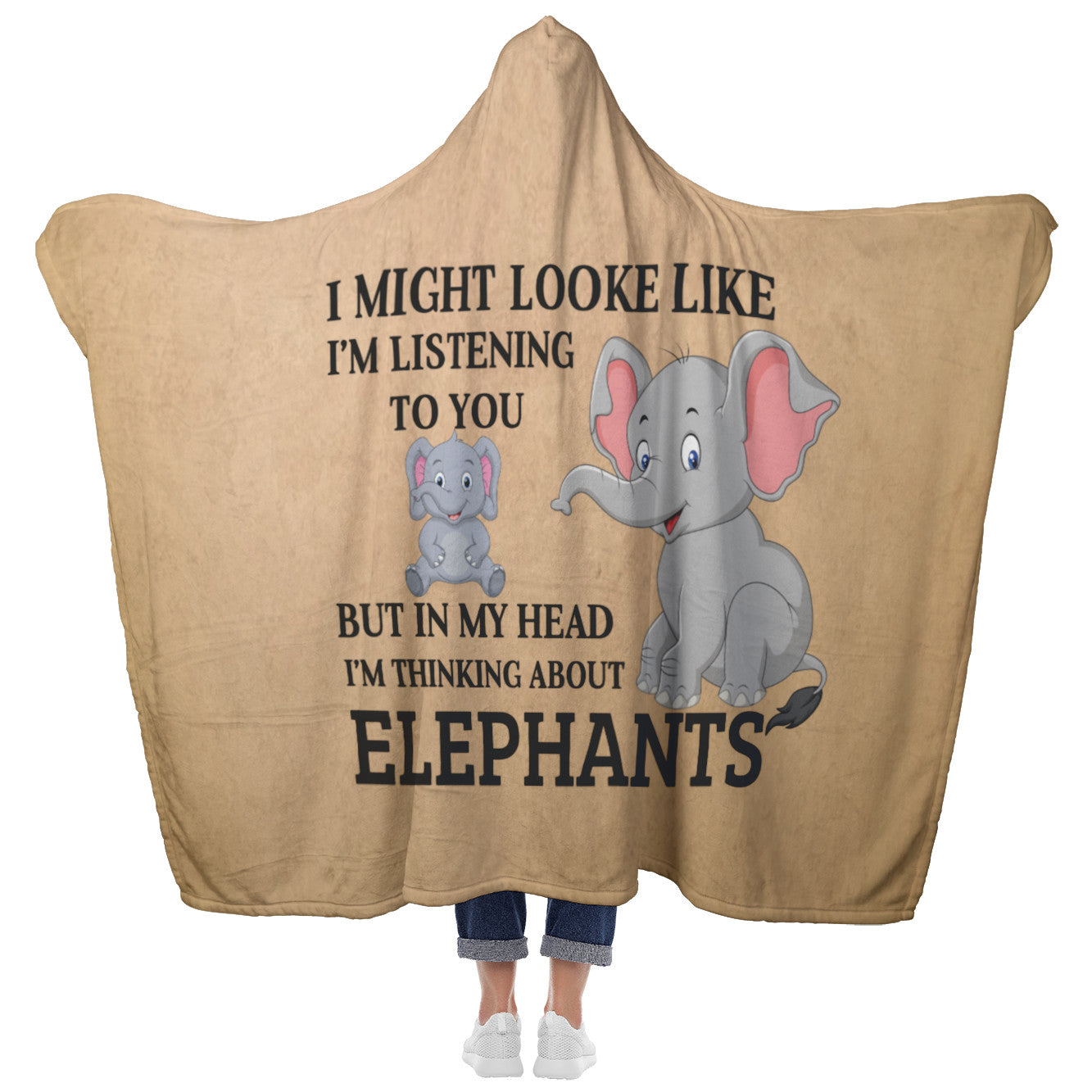 Thinking About Elephants |  | Hooded Blanket | TL