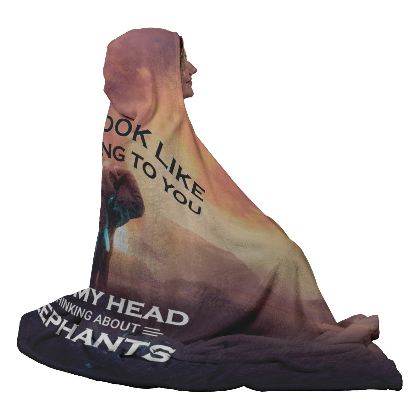 Thinking About Elephants |  | Hooded Blanket | TL2