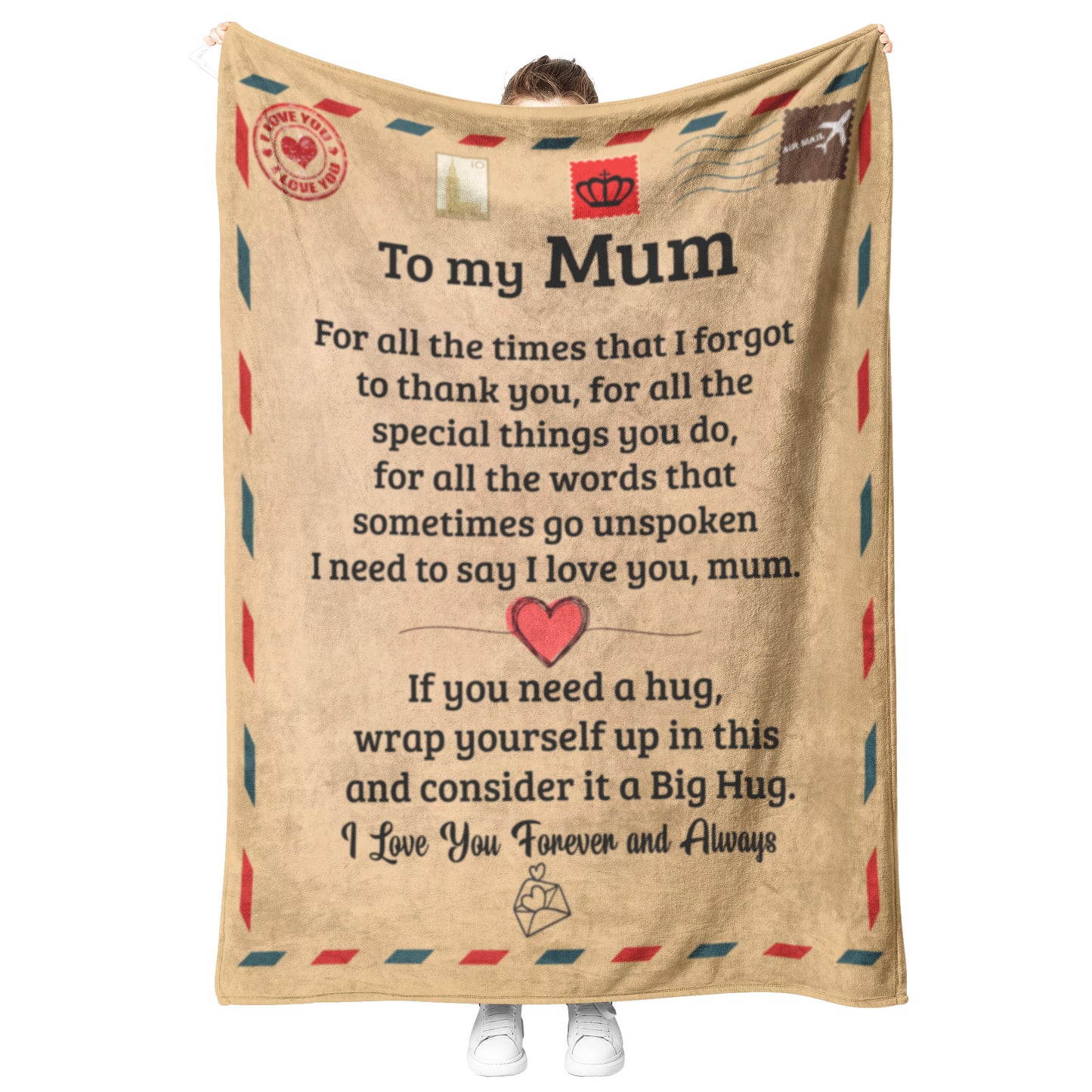 To My Mum | I Love You | Fleece Blanket | FL