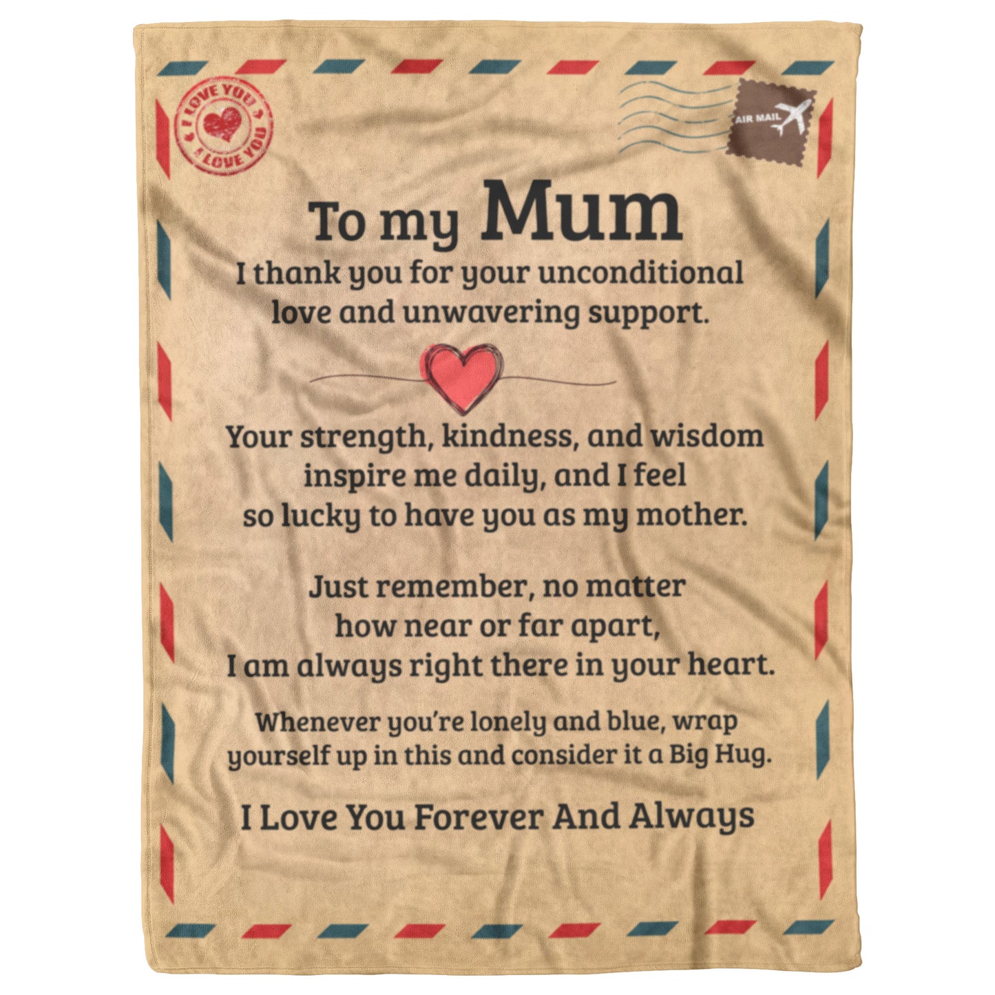 To My Mum | Unconditional Love | Fleece Blanket | TL