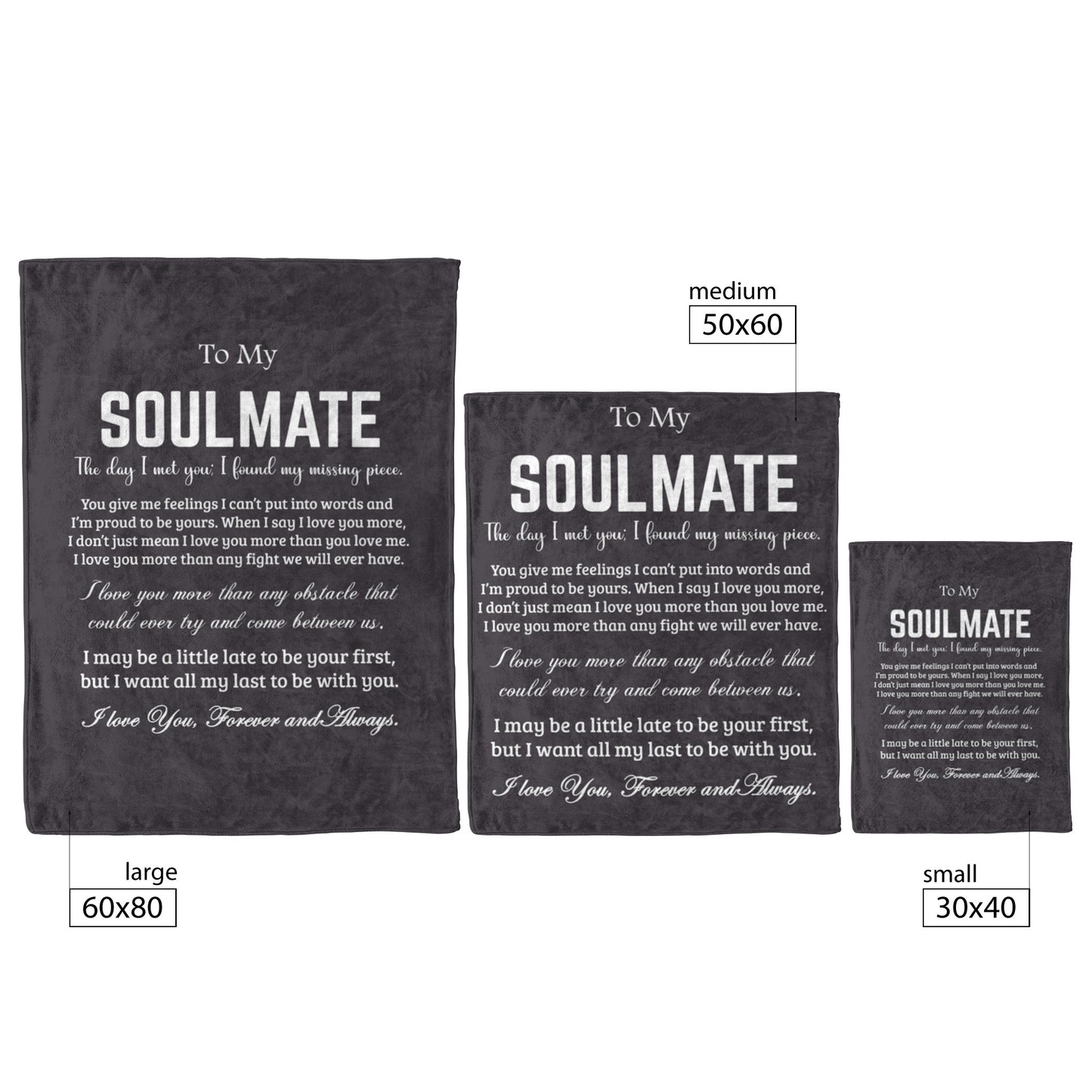 To My Soulmate | Fleece Blanket