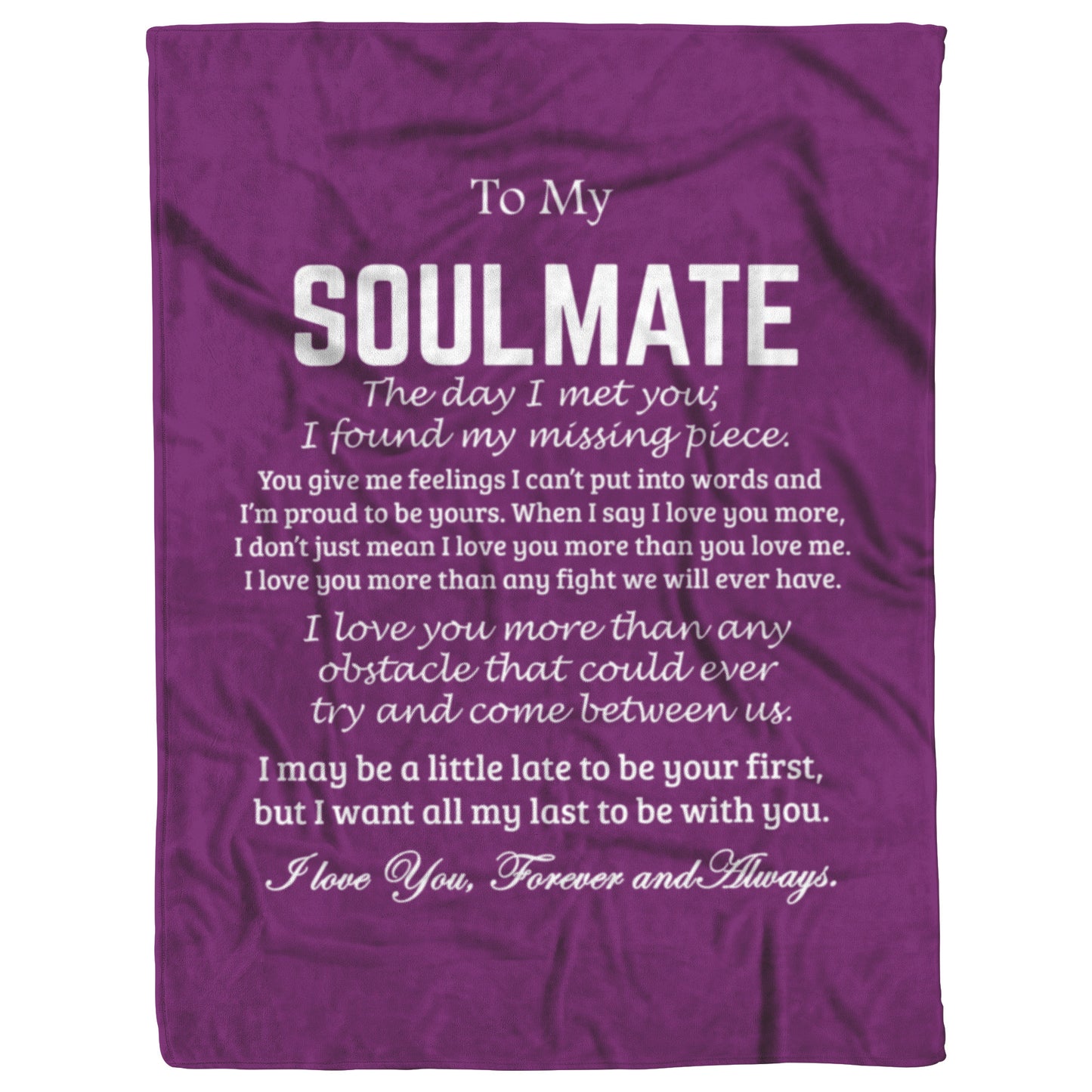 To My Soulmate | Fleece Blanket | Missing Piece