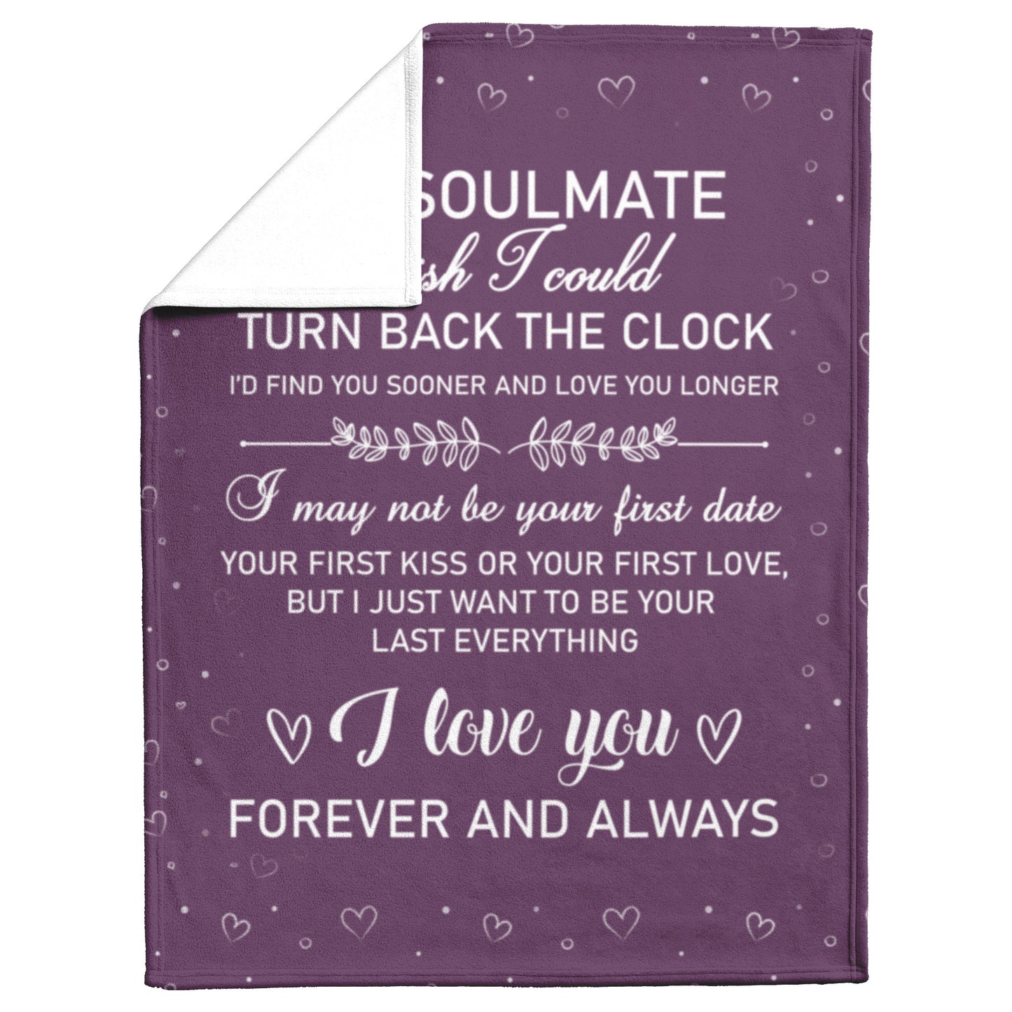 To My Soulmate | Fleece Blanket | Purple