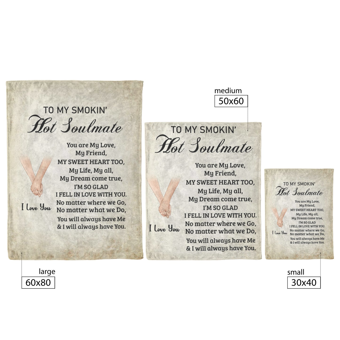 To My Soulmate  | My Dream | Fleece Blanket | TL