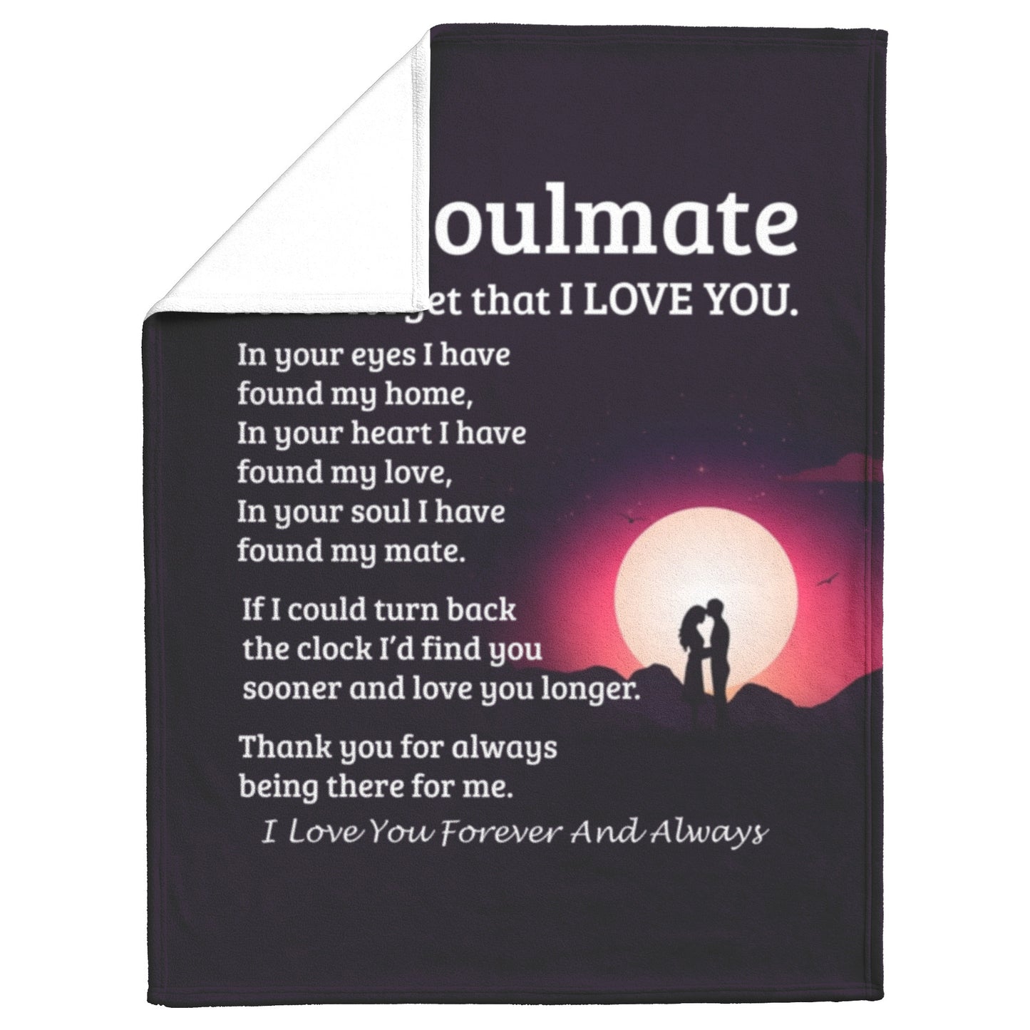 To My Soulmate  | My Home | Fleece Blanket | TL