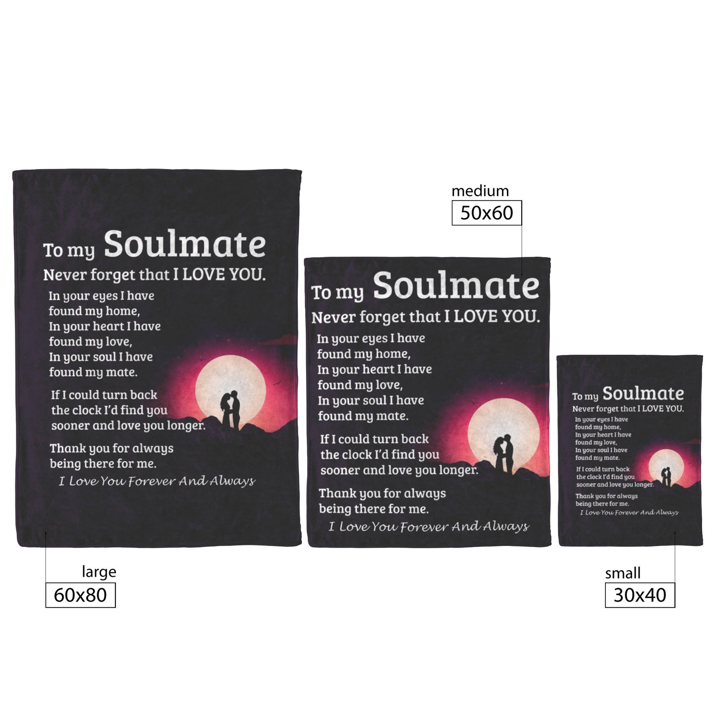 To My Soulmate  | My Home | Fleece Blanket | TL