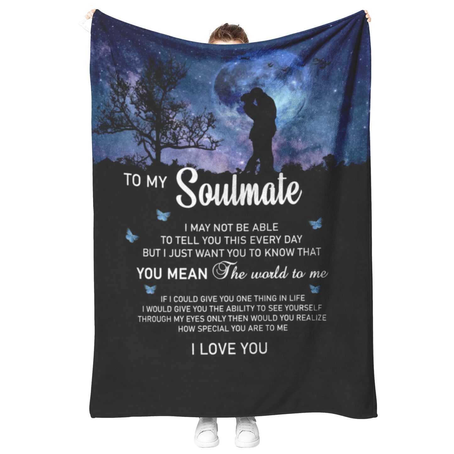 To My Soulmate  | The World | Fleece Blanket