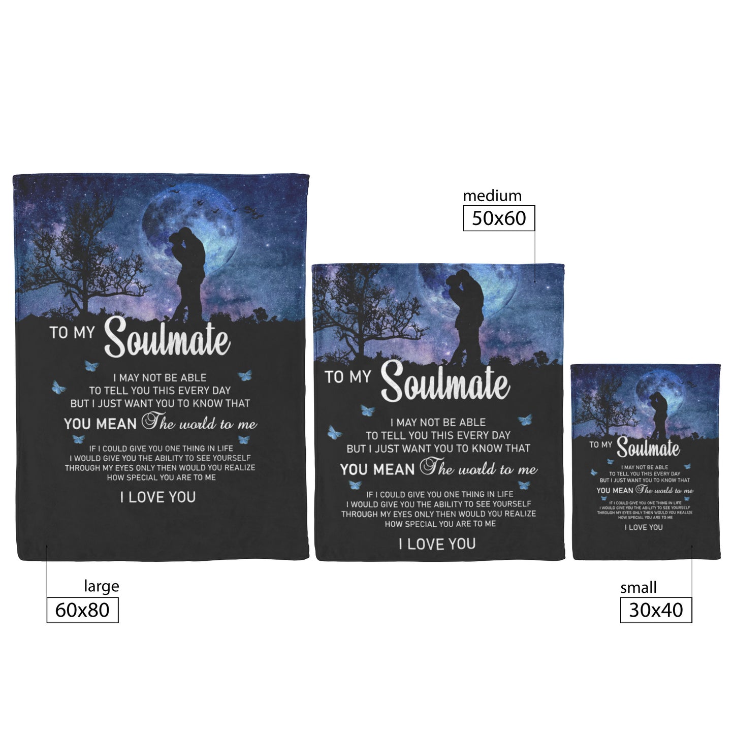 To My Soulmate  | The World | Fleece Blanket