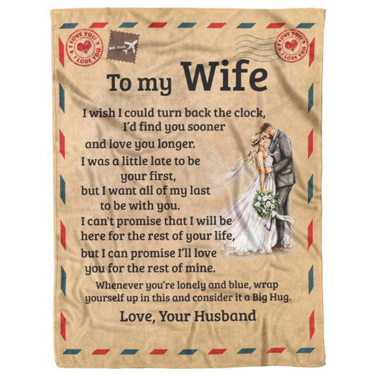 To My Wife | Big Hug | Fleece Blanket | TL