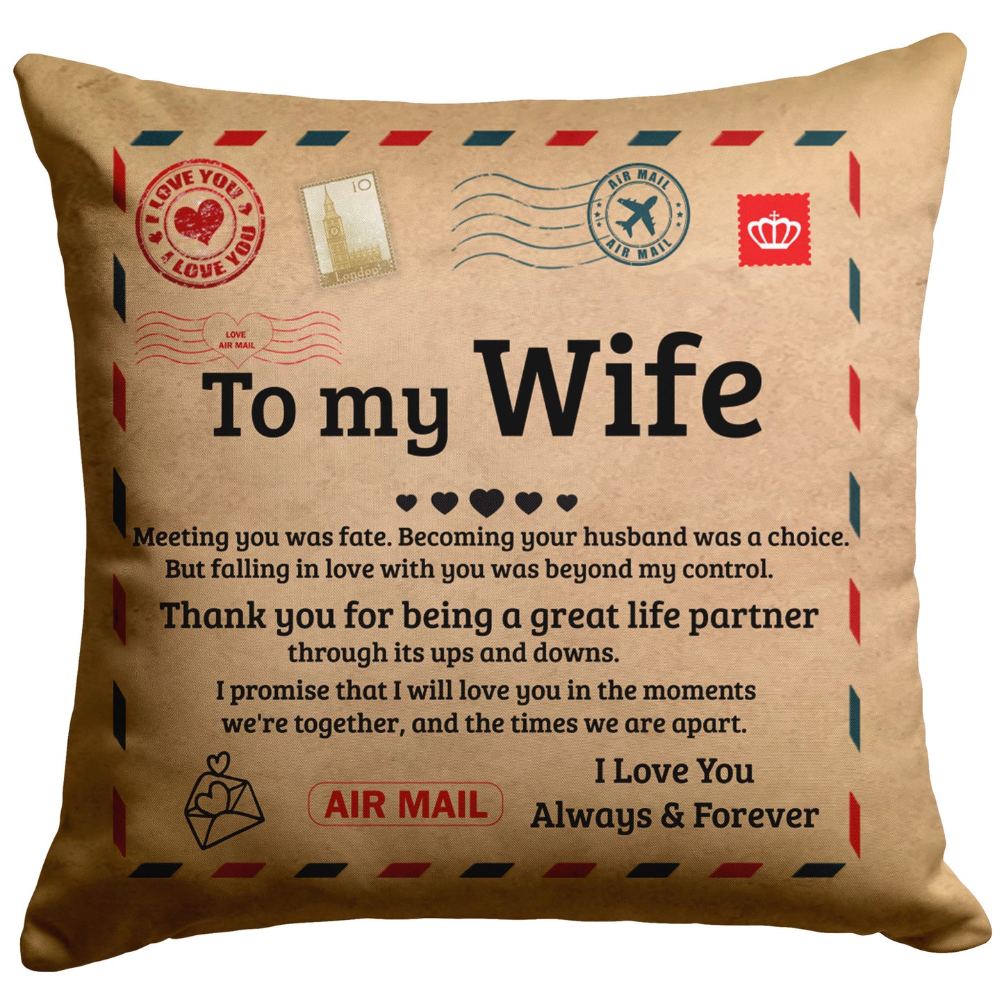 To My Wife | Life Partner | Pillow | TL