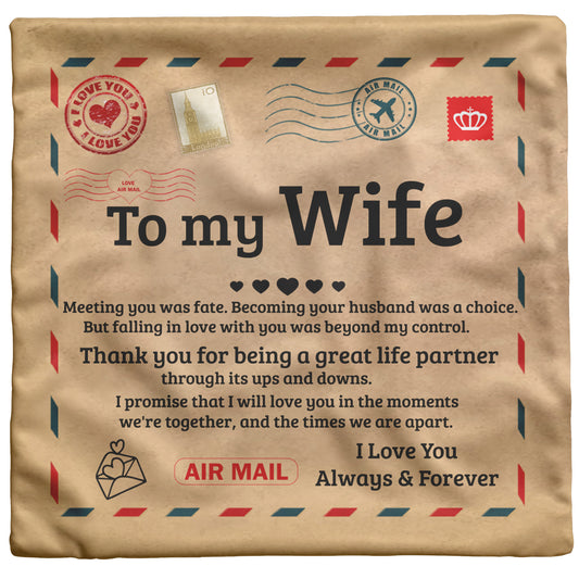 To My Wife | Life Partner | Pillow | TL