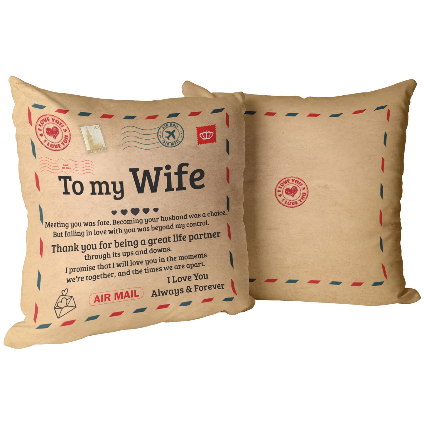 To My Wife | Life Partner | Pillow | TL