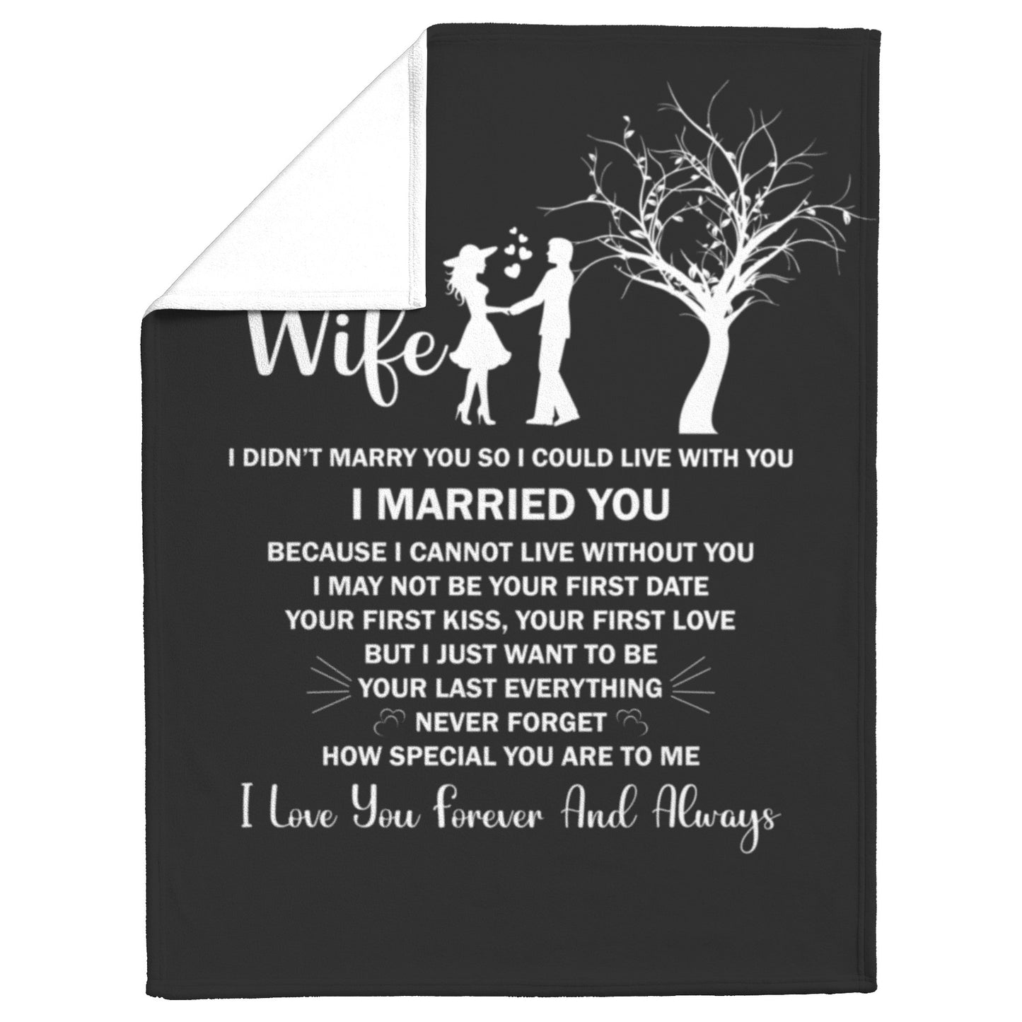 To My Wife | Without You | Fleece Blanket