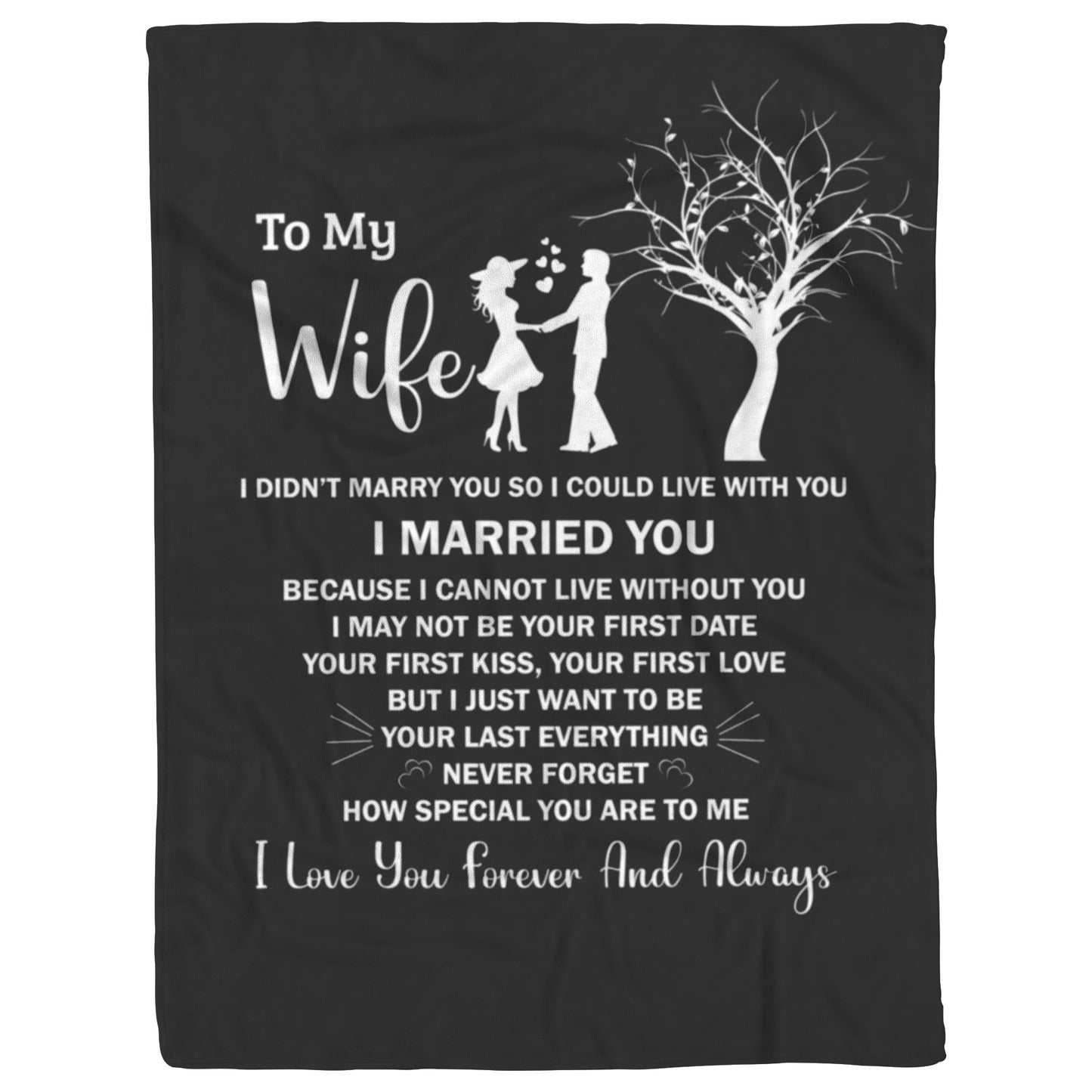 To My Wife | Without You | Fleece Blanket