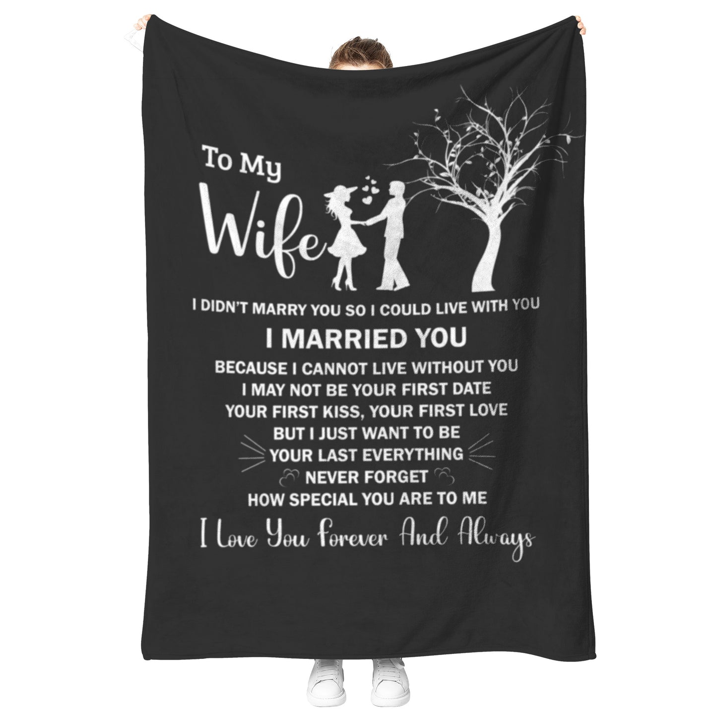 To My Wife | Without You | Fleece Blanket
