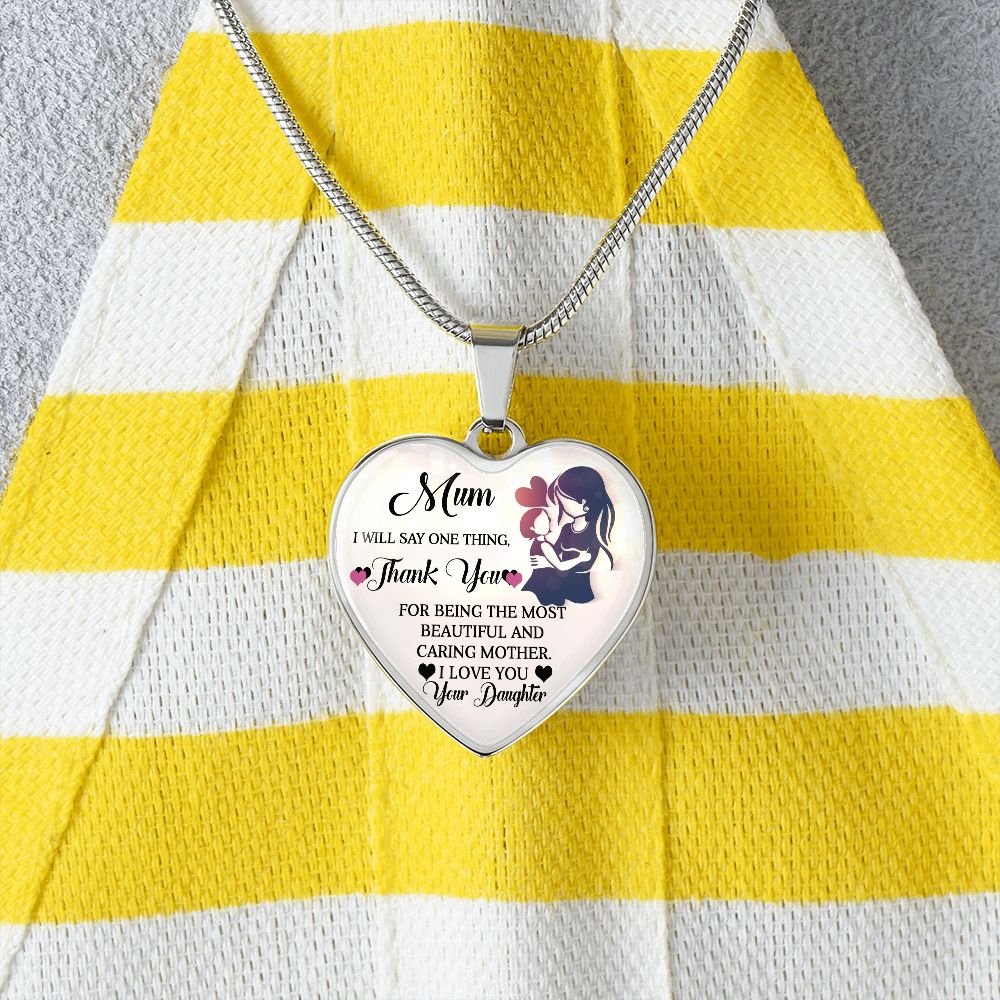 To My Mum | Love You | Heart Pendant