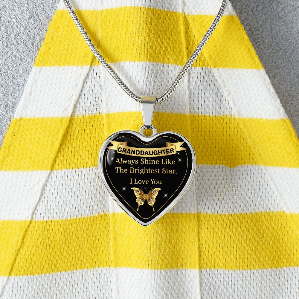 To My Granddaughter | Shine | Heart Pendant