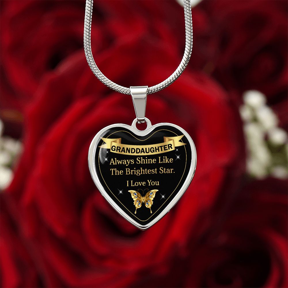 To My Granddaughter | Shine | Heart Pendant