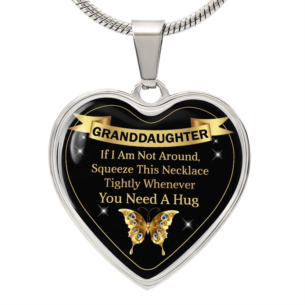 To My Granddaughter | Need a Hug | Heart Pendant
