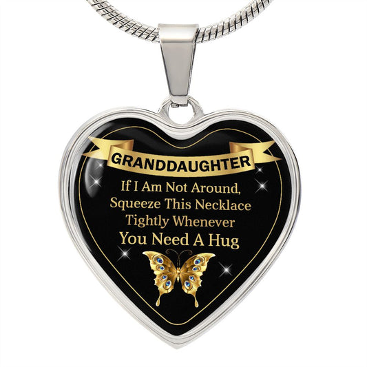 To My Granddaughter | Need a Hug | Heart Pendant