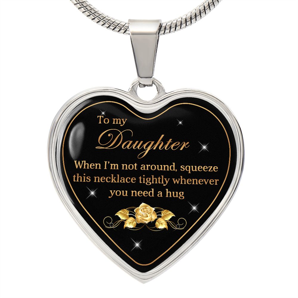 To My Daughter | Hug | Heart Pendant | HJ