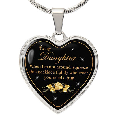 To My Daughter | Hug | Heart Pendant | HJ