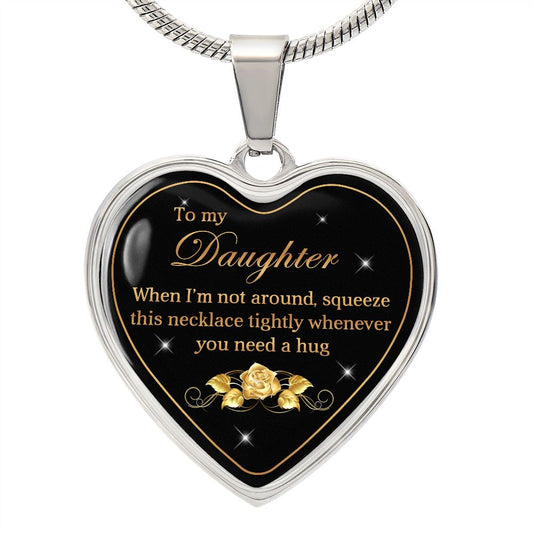 To My Daughter | Hug | Heart Pendant | HJ